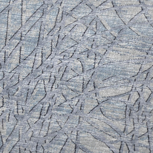 50" X 70" Blue And Beige Abstract Microfiber Plush Throw Blanket