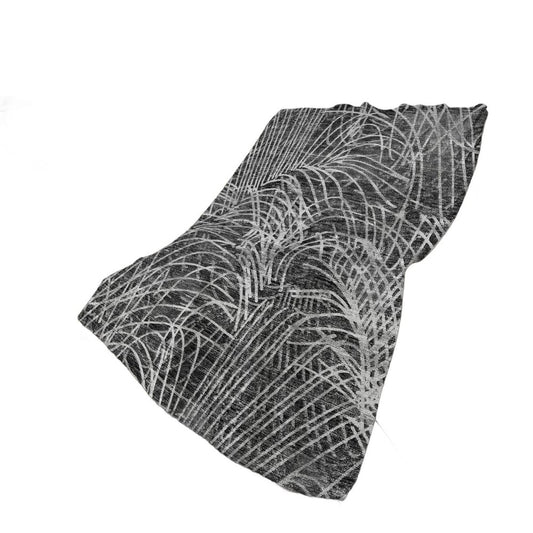 50" X 70" Charcoal And Gray Abstract Polyester Woven Plush Throw Blanket