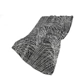 50" X 70" Charcoal And Gray Abstract Polyester Woven Plush Throw Blanket