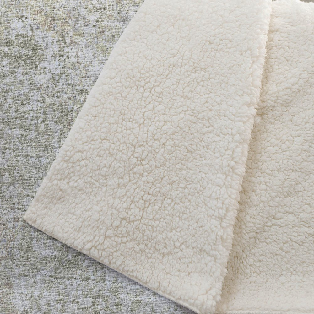 50" X 70" Beige And Gold Abstract Polyester Woven Plush Throw Blanket