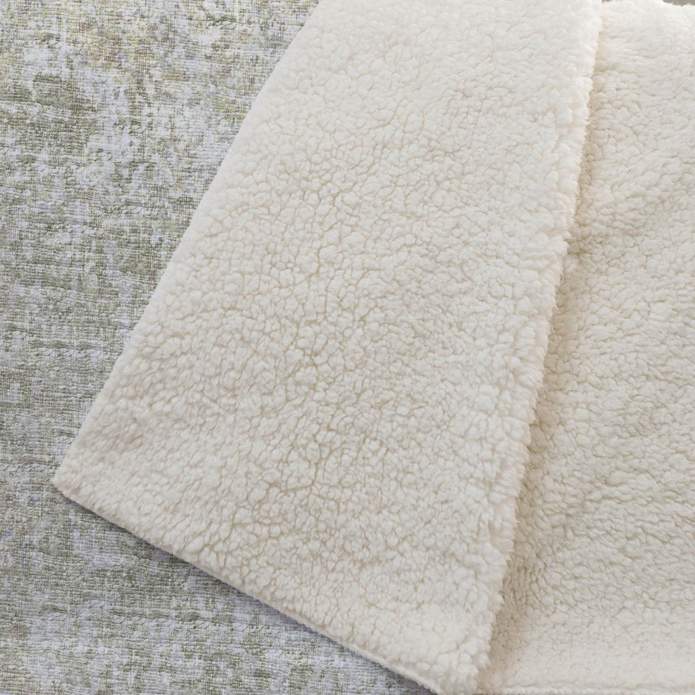 50" X 70" Beige And Gold Abstract Microfiber Plush Throw Blanket