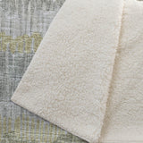 50" X 70" Sage And Gold Abstract Polyester Woven Plush Throw Blanket