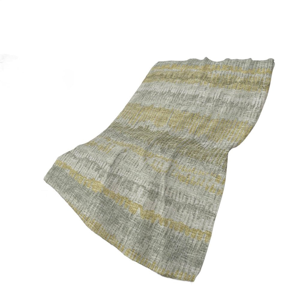 50" X 70" Sage And Gold Abstract Polyester Woven Plush Throw Blanket