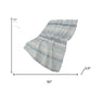 50" X 70" Blue And Beige Abstract Polyester Woven Plush Throw Blanket