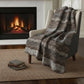 50" X 70" Brown And Beige Abstract Microfiber Plush Throw Blanket