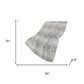 50" X 70" Beige And Gray Geometric Polyester Woven Plush Throw Blanket