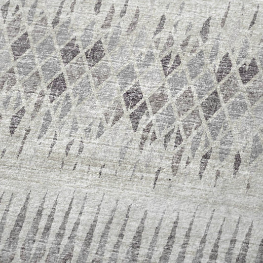 50" X 70" Beige And Gray Geometric Polyester Woven Plush Throw Blanket