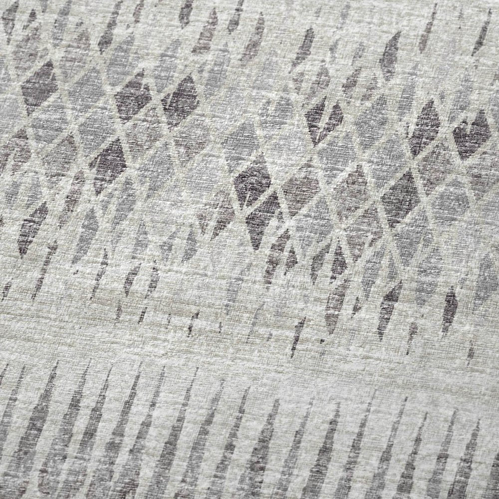 50" X 70" Beige And Gray Geometric Polyester Woven Plush Throw Blanket