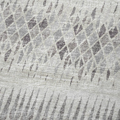 50" X 70" Beige And Gray Geometric Polyester Woven Plush Throw Blanket