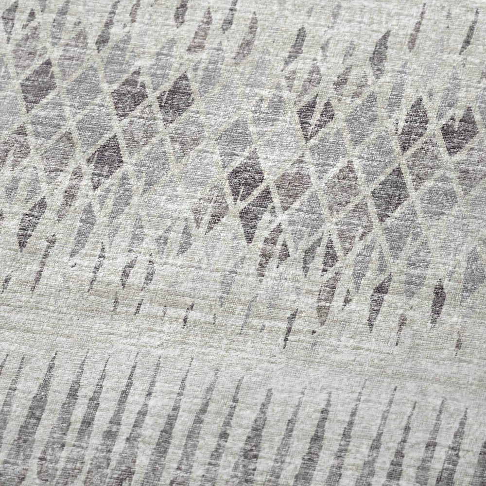 50" X 70" Beige And Gray Geometric Polyester Woven Plush Throw Blanket