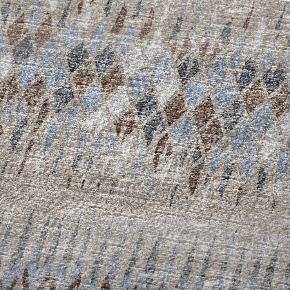 50" X 70" Blue And Gray Geometric Polyester Woven Plush Throw Blanket