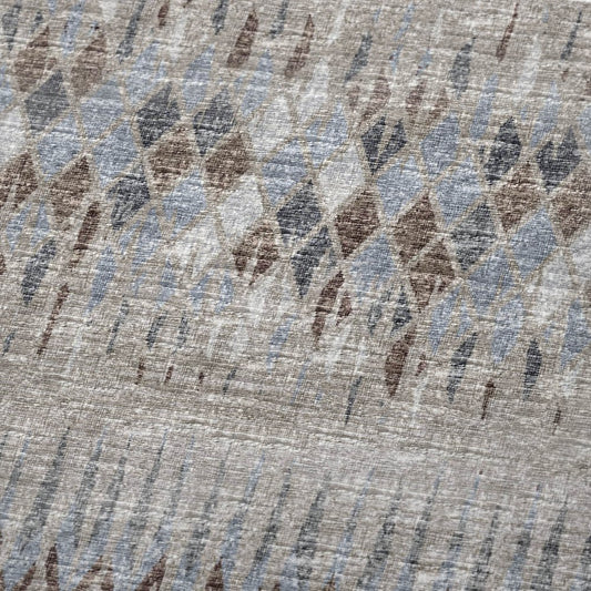 50" X 70" Blue And Gray Geometric Polyester Woven Plush Throw Blanket