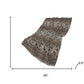 50" X 70" Brown And Beige Geometric Polyester Woven Plush Throw Blanket