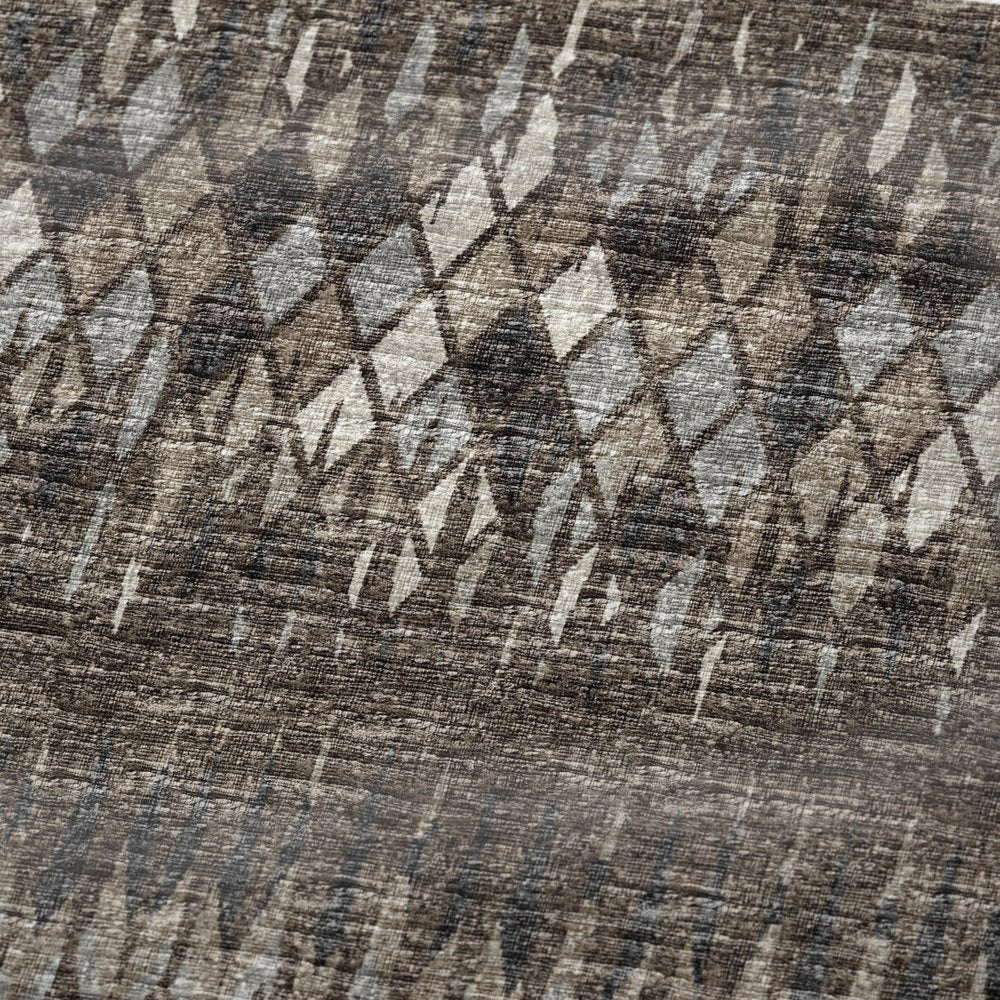 50" X 70" Brown And Beige Geometric Polyester Woven Plush Throw Blanket