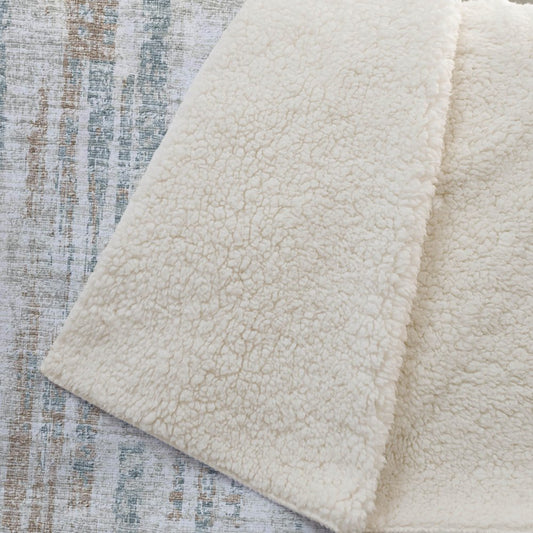 50" X 70" Ivory And Blue Abstract Polyester Woven Plush Throw Blanket