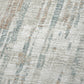 50" X 70" Ivory And Blue Abstract Polyester Woven Plush Throw Blanket