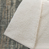 50" X 70" Green And Wheat Abstract Polyester Woven Plush Throw Blanket