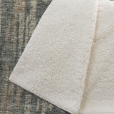 50" X 70" Green And Wheat Abstract Polyester Woven Plush Throw Blanket