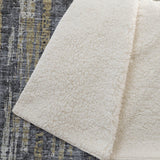 50" X 70" Granite Gray And Gold Abstract Polyester Woven Plush Throw Blanket