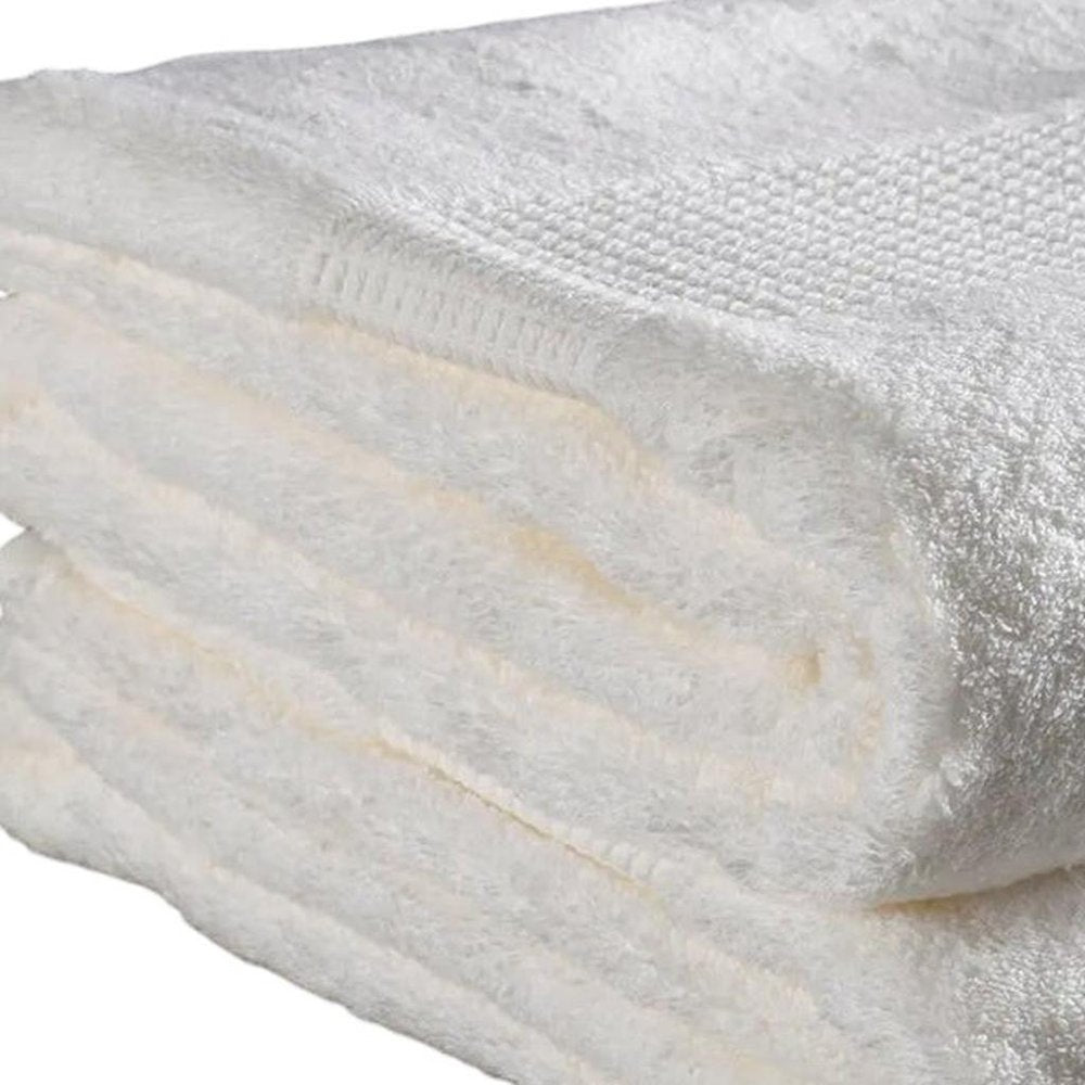 White Cotton 36" X 72" Quick Dry Terry Cloth Bath Sheet