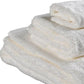 Set of Three White Cotton Quick Dry Terry Cloth Towels