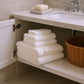 Set of Six White Cotton Quick Dry Terry Cloth Towels