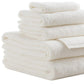 Set of Six White Cotton Quick Dry Terry Cloth Towels