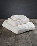 Set of Three Ivory Cotton Quick Dry Terry Cloth Towels