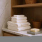 Set of Six Ivory Cotton Quick Dry Terry Cloth Towels