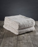 Set of Two Beige Cotton 30" X 54" Quick Dry Terry Cloth Bath Towels