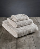 Set of Three Beige Cotton Quick Dry Terry Cloth Towels