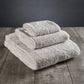 Set of Three Beige Cotton Quick Dry Terry Cloth Towels