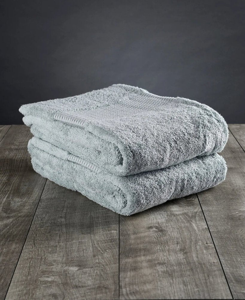 Set of Two Sea Green Cotton 30" X 54" Quick Dry Terry Cloth Bath Towels