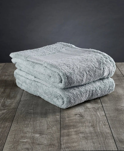 Set of Two Sea Green Cotton 30" X 54" Quick Dry Terry Cloth Bath Towels