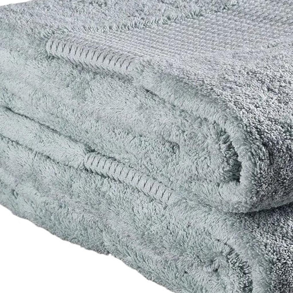 Set of Two Sea Green Cotton 30" X 54" Quick Dry Terry Cloth Bath Towels