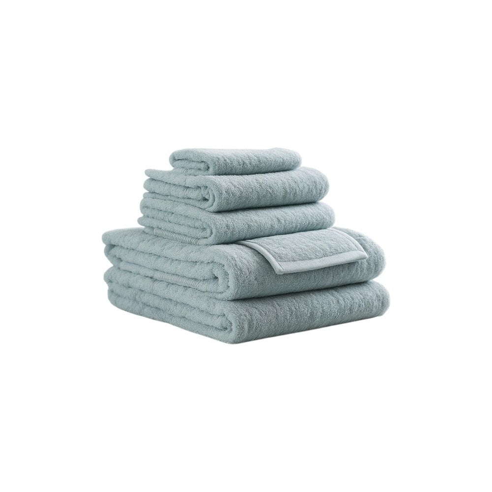 Set of Six Sea Green Cotton Quick Dry Terry Cloth Towels