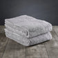 Set of Two Light Gray Cotton 13" X 13" Quick Dry Terry Cloth Washcloths