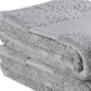 Set of Two Light Gray Cotton 13" X 13" Quick Dry Terry Cloth Washcloths