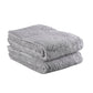 Set of Two Light Gray Cotton 30" X 54" Quick Dry Terry Cloth Bath Towels