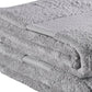 Set of Two Light Gray Cotton 30" X 54" Quick Dry Terry Cloth Bath Towels