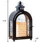 11" Clear And Black Glass And Metal Memorial Remembrance Lantern Candle Holder