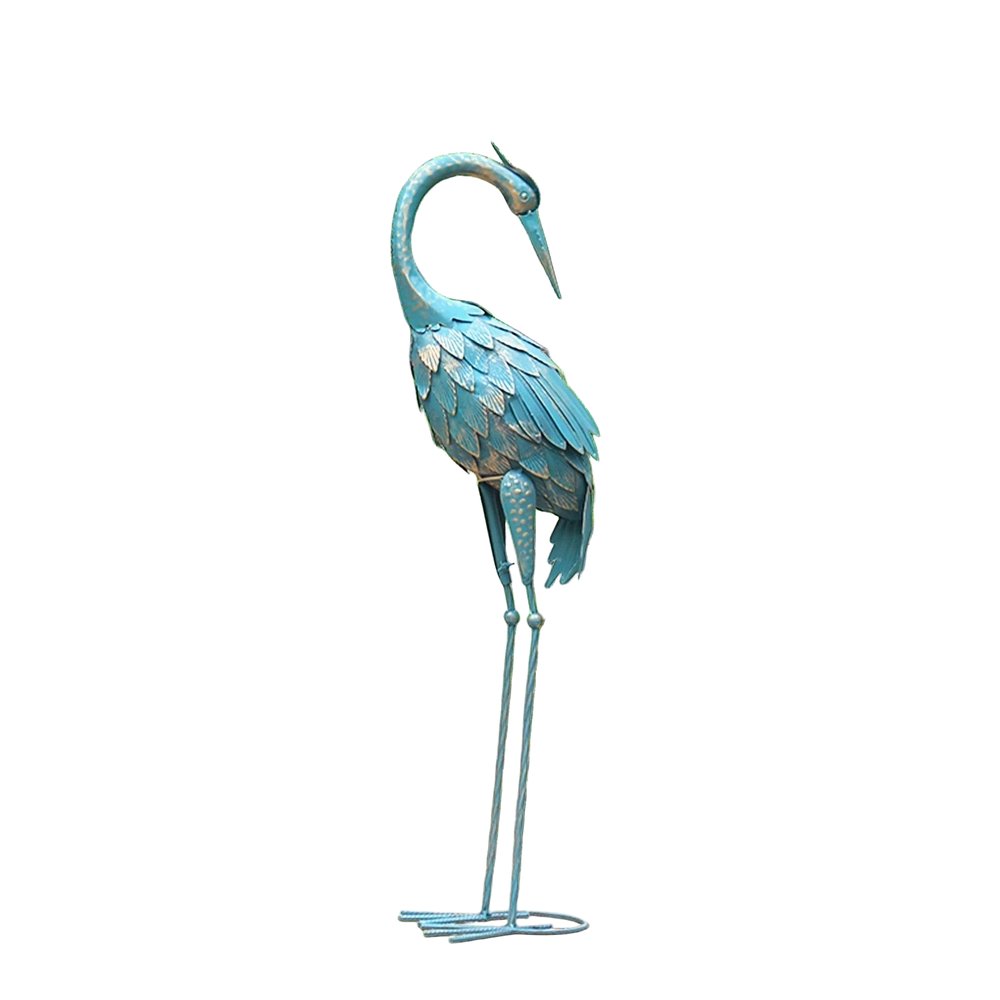 35" Light Orange Metal Hand Painted Figurine