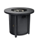 50000 BTU 30" Black Steel Propane Round Fire Pit Table