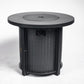50000 BTU 30" Black Steel Propane Round Fire Pit
