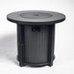 50000 BTU 30" Black Steel Propane Round Fire Pit Table