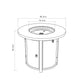 50000 BTU 30" Black Steel Propane Round Fire Pit Table