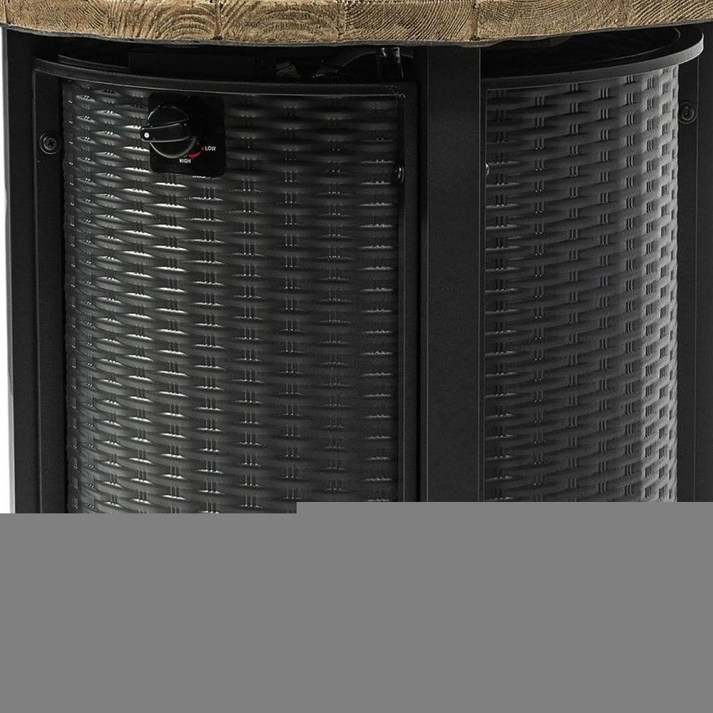 50000 BTU 30" Black And Brown Steel Propane Round Fire Pit