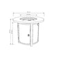 50000 BTU 30" Black And Brown Steel Propane Round Fire Pit Table