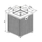 50000 BTU 24" Espresso Wicker Propane Rectangular Fire Pit Table