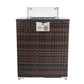 50000 BTU 24" Espresso Wicker Propane Rectangular Fire Pit Table
